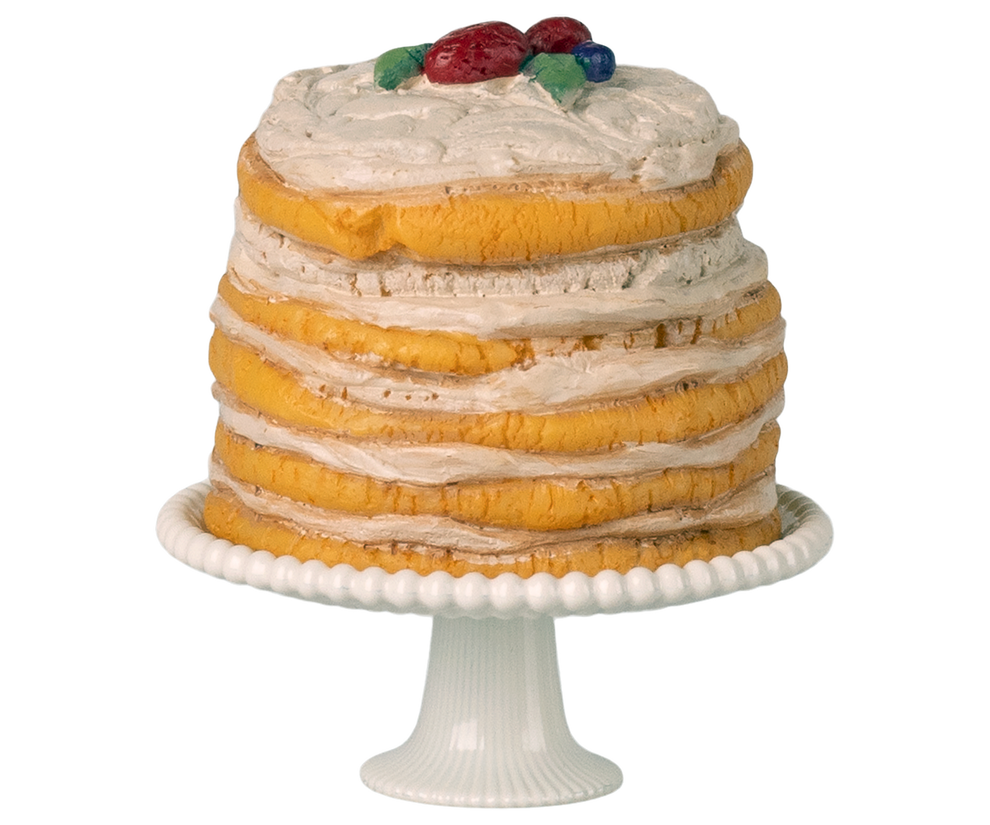 Gâteau de fête et présentoir pour souris blanc cassé – Maileg