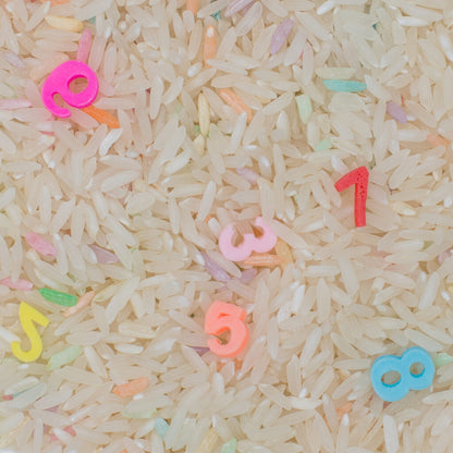 Riz à jouer pour enfants- jeu sensoriel- Leukmetletters