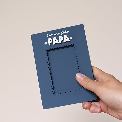 Cadre photo magnétique "Bonne fête Papa " Bleu  - Les mignonneries