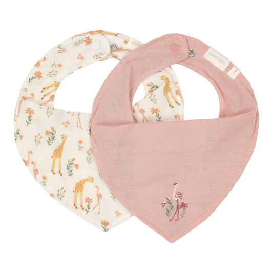 2 Bavoirs bandana - Blooming Safari