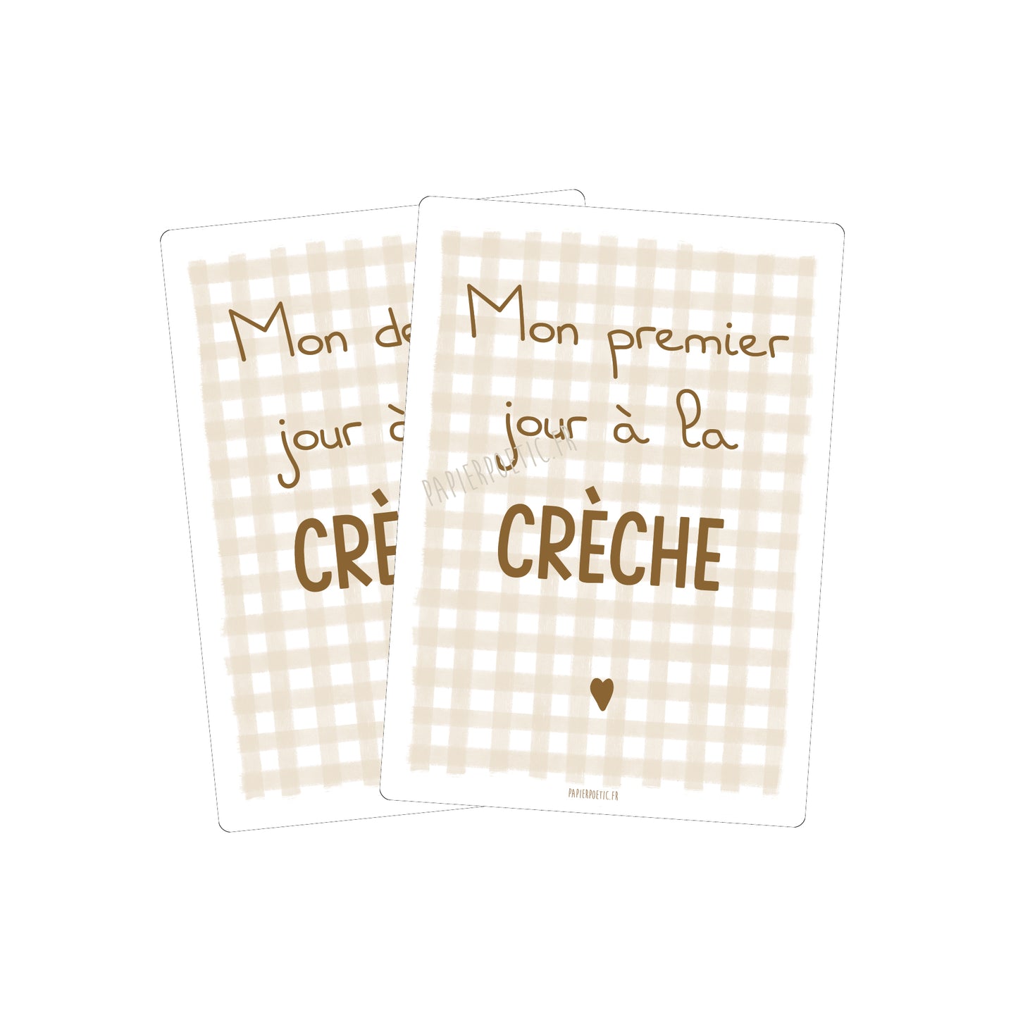 Cartes Souvenirs Crèche  “Vichy”