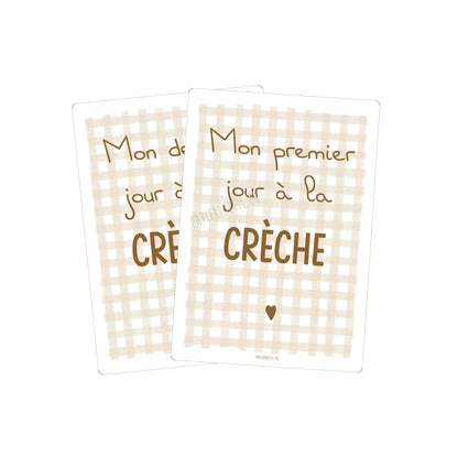 Cartes Souvenirs Crèche  “Vichy”