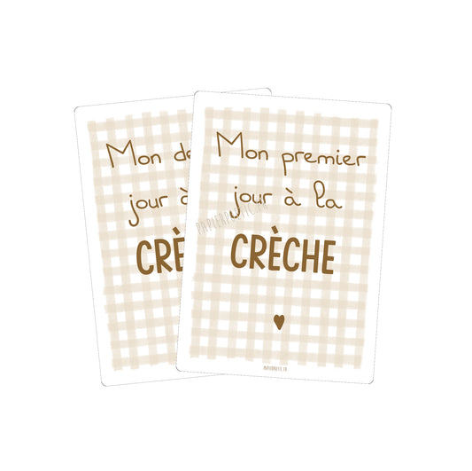 Cartes Souvenirs Crèche  “Vichy”
