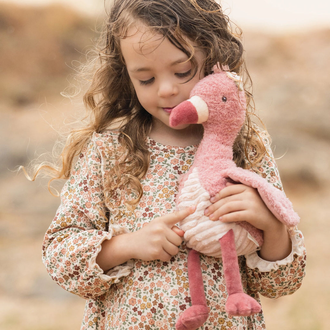 Peluche flamand rose 32 cm -Safari Friends - Little Dutch