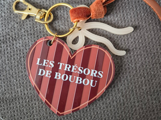 Porte clés cœur - Miroir de sac grigris #Lestrésorsdeboubou