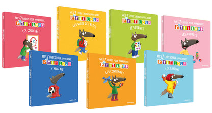 Bibliothèque p'tit loup - Mes 7 livres pour apprendre - Auzou