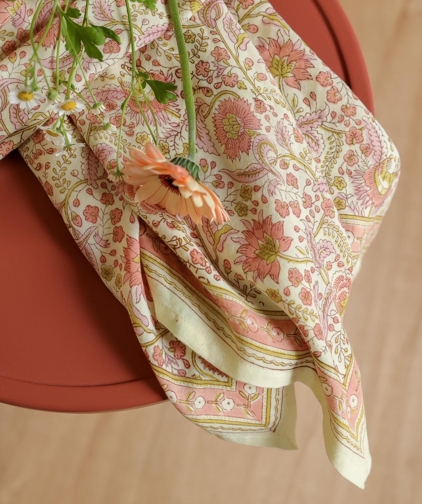 Foulard Haydee Sorbet Rose Pistache - Bëllemme