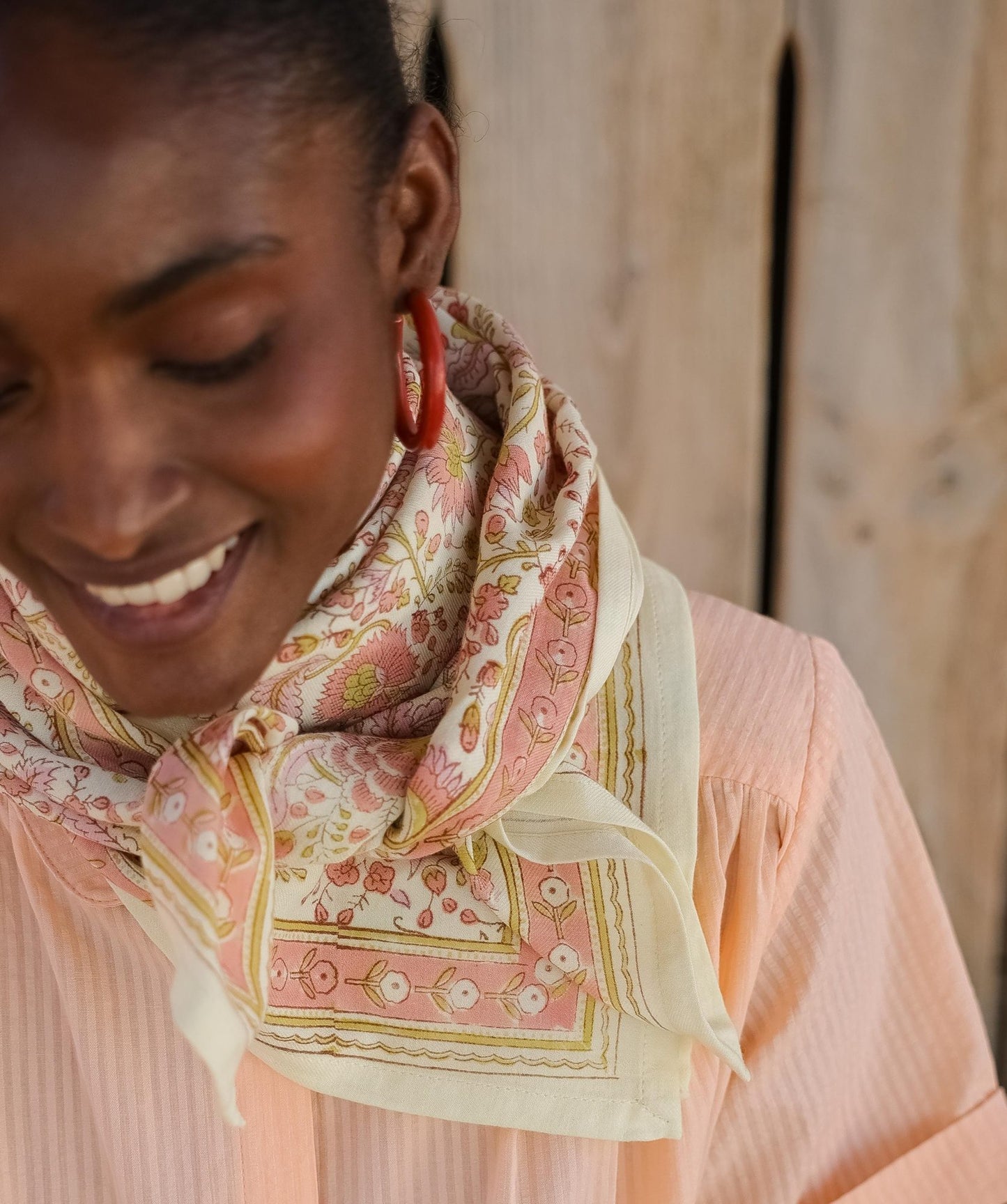 Foulard Haydee Sorbet Rose Pistache - Bëllemme