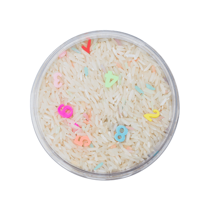Riz à jouer pour enfants- jeu sensoriel- Leukmetletters
