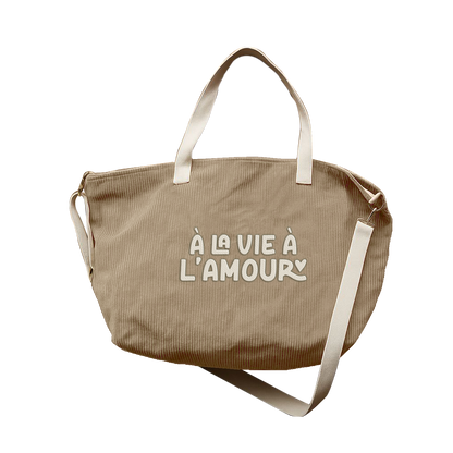 Sac XL velours #A la vie à l'amour - Zakuw