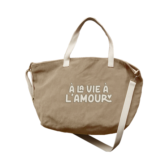 Sac XL velours #A la vie à l'amour - Zakuw