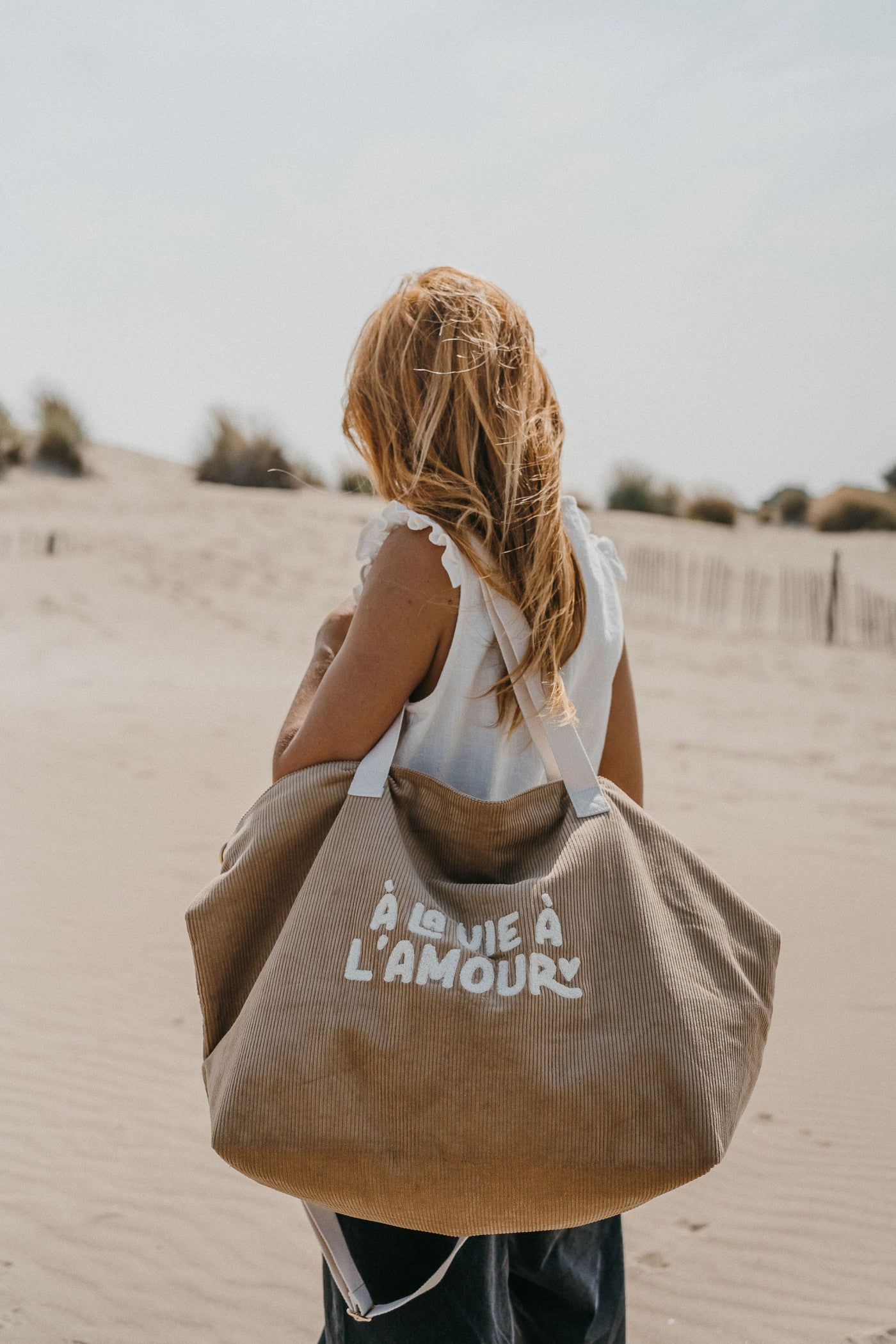 Sac XL velours #A la vie à l'amour