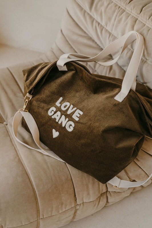 Sac XL velours #Love gang