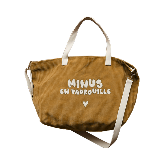 Sac XL velours #Minus en vadrouille