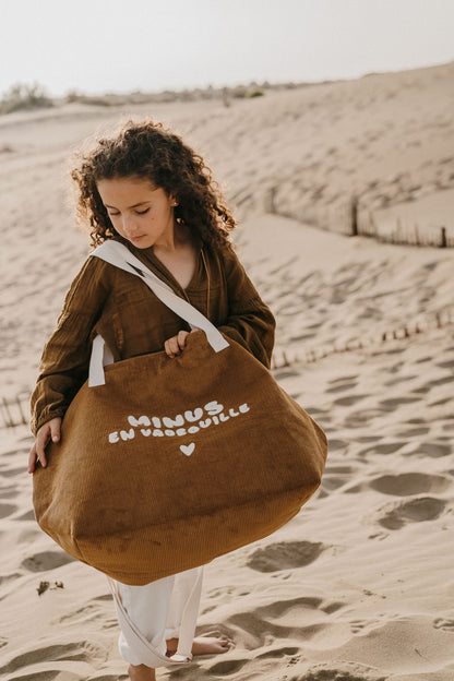 Sac XL velours #Minus en vadrouille
