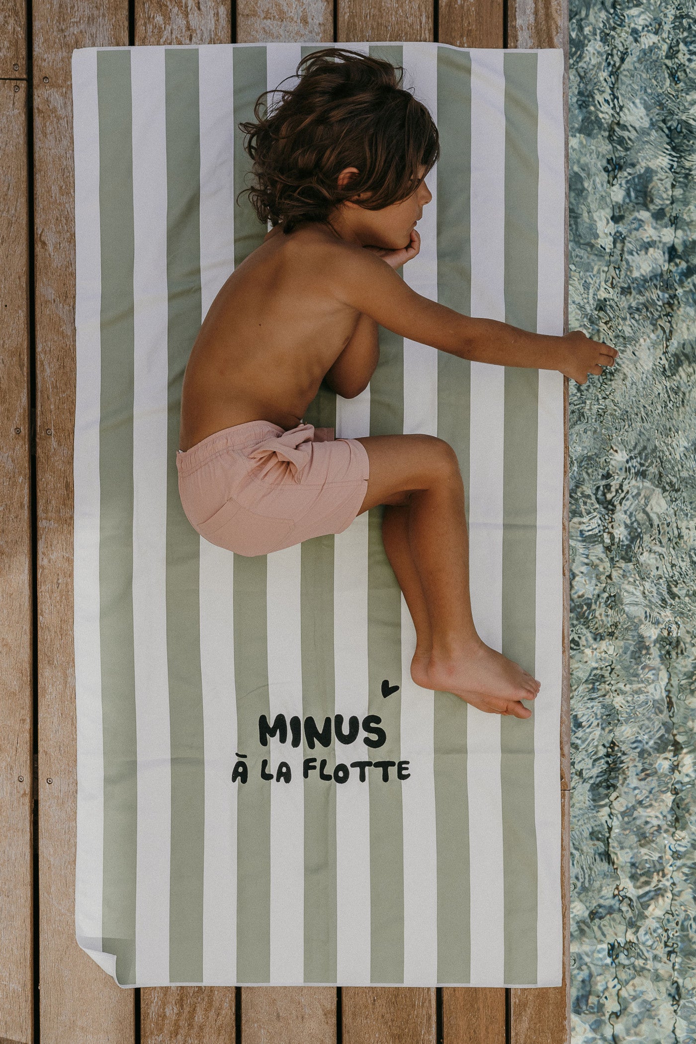 Serviette Minus à la flotte #verte