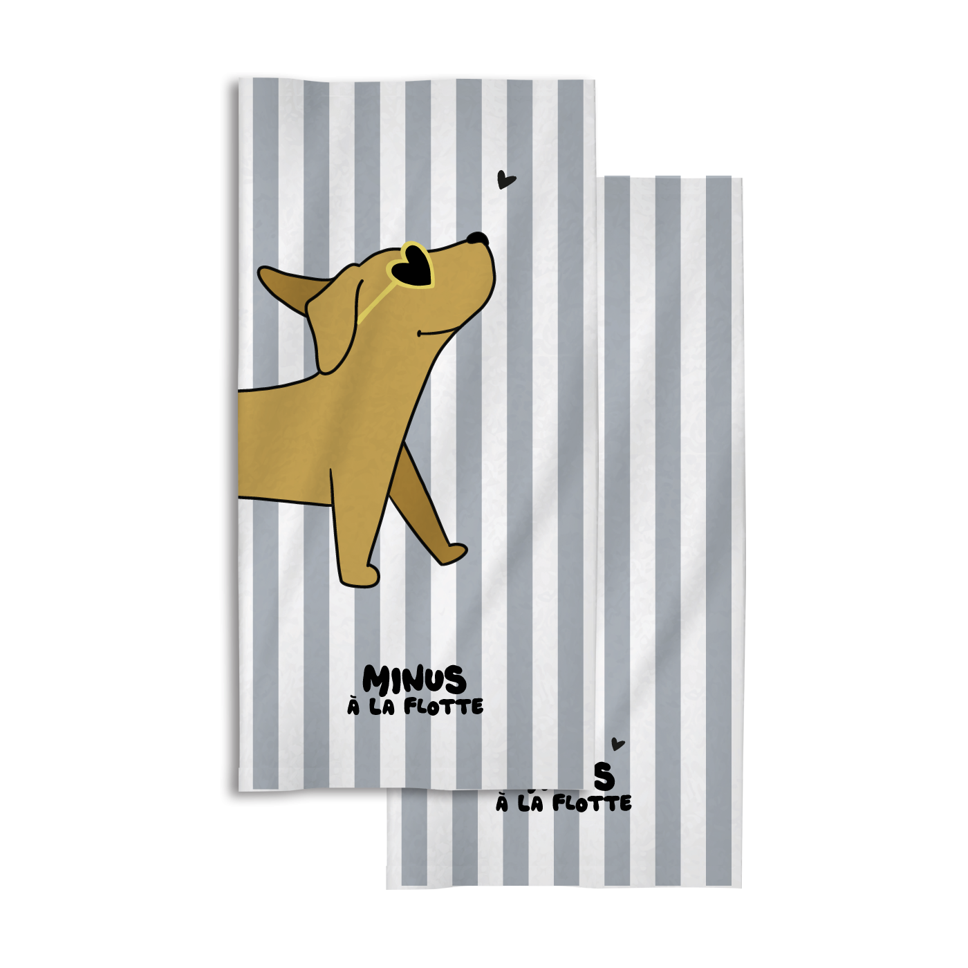 Serviette Minus à la flotte Chiot bleu - Zakuw