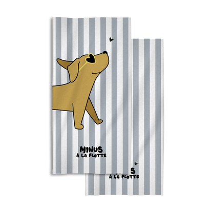 Serviette Minus à la flotte Chiot bleu - Zakuw