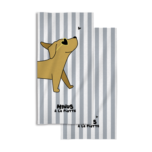Serviette Minus à la flotte Chiot bleu - Zakuw