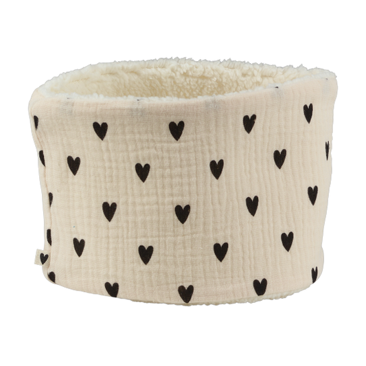 Snood #Gaze beige petit coeur