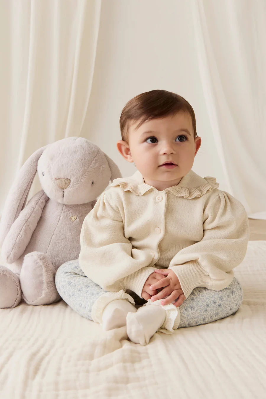 Peluche Pénélope le lapin 45 cm Beige- Snuggle Bunnies
