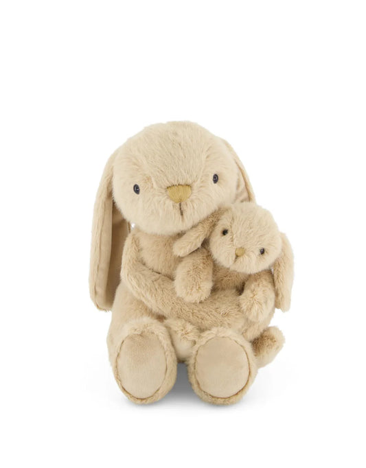 Peluche Frankie le lapin câlin et son bébé - Caramel - Snuggle Bunnies