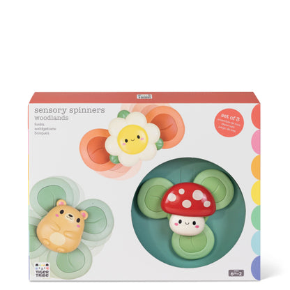 Spinner sensorielles à ventouse Woodlands – Lot de 3 – Tiger Tribe