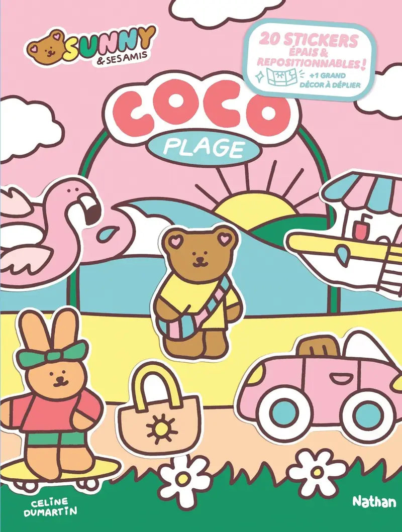 Sunny & ses amis - Cocoplage - Des stickers épais, repositionnables et lavables - Nathan