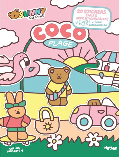 Sunny & ses amis - Cocoplage - Des stickers épais, repositionnables et lavables - Nathan