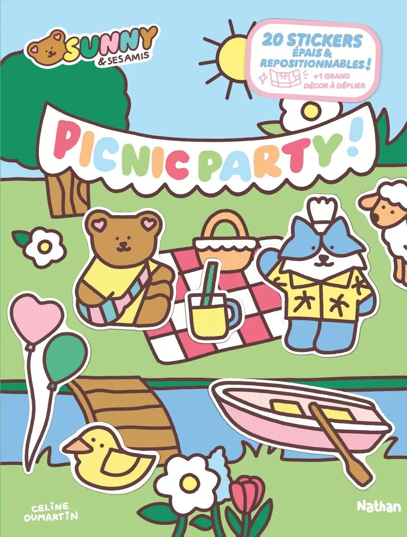 Sunny & ses amis - Picnic Party ! - Des stickers épais, repositionnables et lavables - Nathan