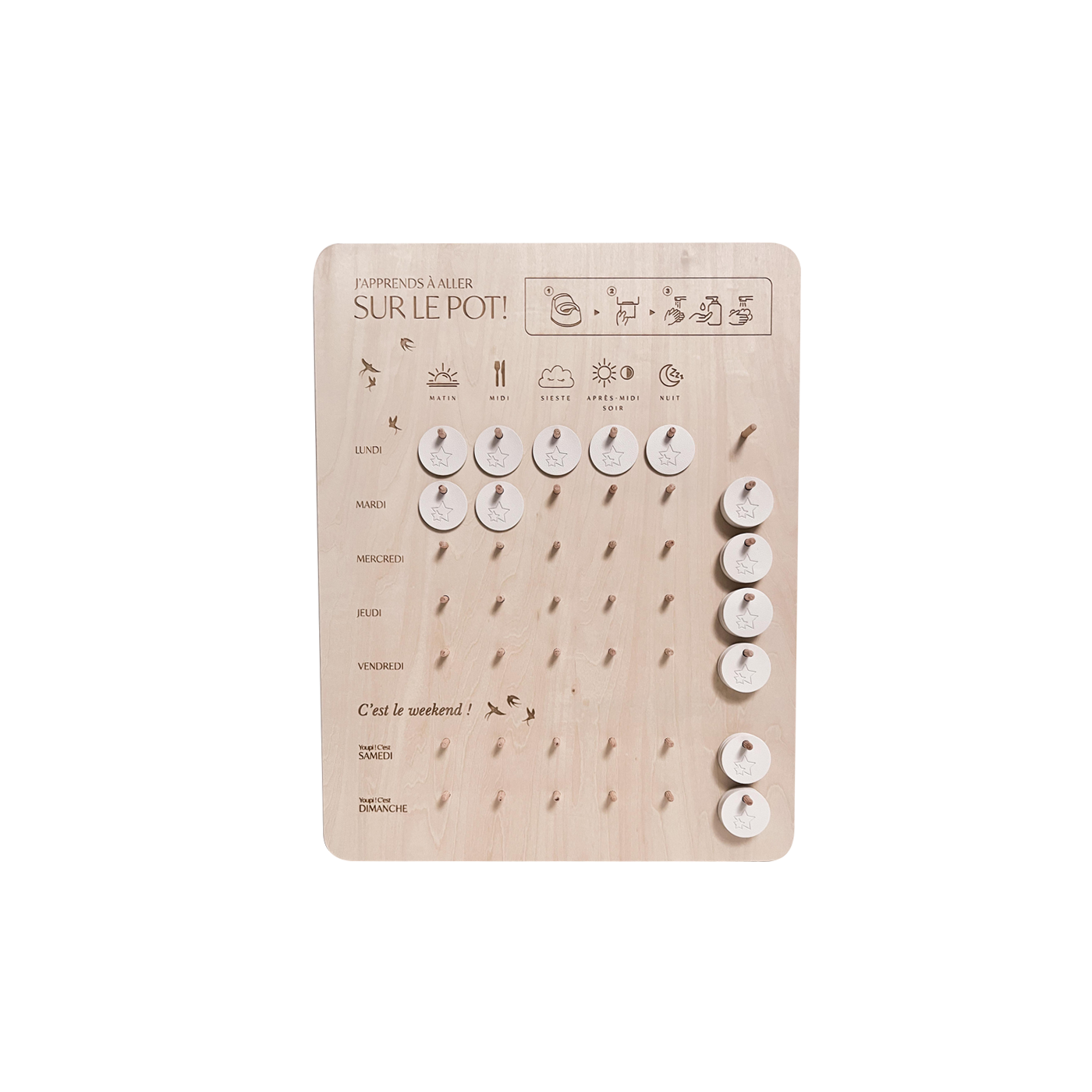 Tableau "J'apprends à aller sur le pot" -Zakuw