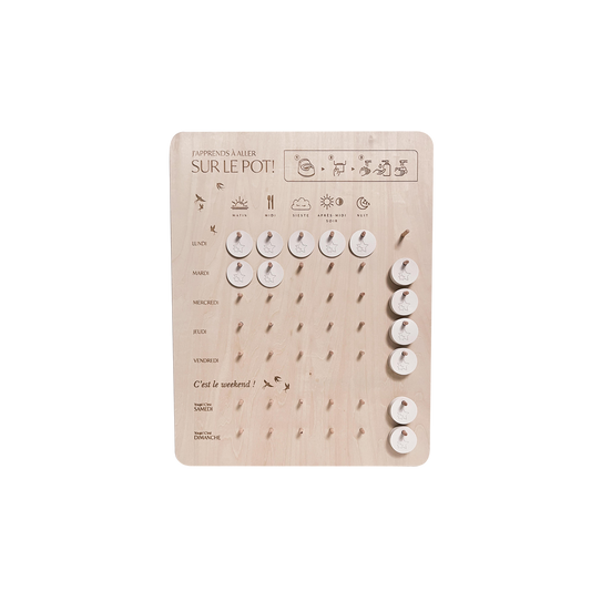 Tableau "J'apprends à aller sur le pot" -Zakuw