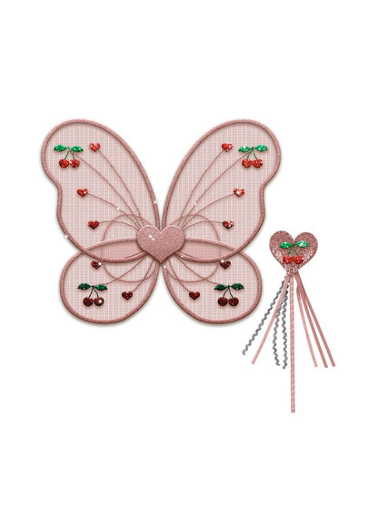Déguisement papillon avec ailes et baguette - Konges Sløjd