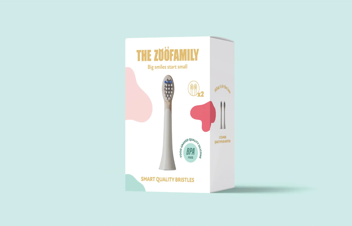 Têtes de rechange pour brosse à dents électrique – Lot de 2 | Zoofamily